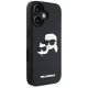 Karl Lagerfeld 3D Rubber Double Heads dėklas, skirtas Apple iPhone 16, juodas