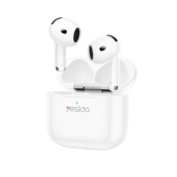 Belaidės ausinės Yesido TWS32 su ANC, Bluetooth 5.4, 300 mAh, baltos