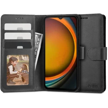 Tech-Protect Wallet atverčiamasis dėklas Samsung Galaxy XCover 7 Juodas