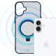 3MK Smoke Case Mag&Stand dėklas, skirtas Apple iPhone 16, juodas