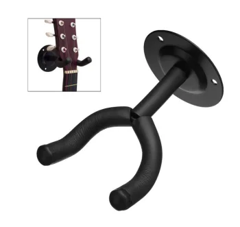 Vertikalus sieninis gitaros laikiklis juodas