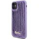 Guess dėklas iPhone 11 / Xr Sequin Script Metal, violetinis