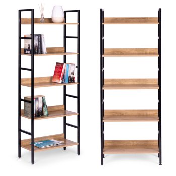Modernhome lofto stiliaus lentyna, 5 lentynos, 160 cm, metalas/MDF