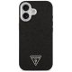 Guess Glitter Triangle Logo MagSafe dėklas iPhone 17, juodas
