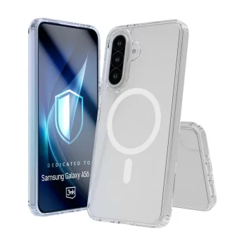 3mk Armor MagCase dėklas, skirtas Samsung Galaxy A56, skaidrus