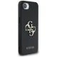 Guess PU Grained 4G Metal Logo dėklas iPhone 16e, juodas