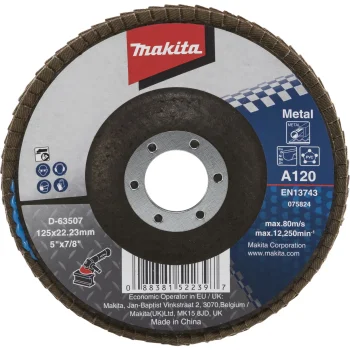 Lamelinis šlifavimo diskas Makita 125 mm, A120
