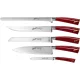 Virtuvinių peilių rinkinys su stovu Berkel Elegance Set, 5 peiliai, White / Silver