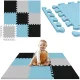 4Fizjo Foam Puzzle Play Mat for Kids, 90x90 cm, Light Blue