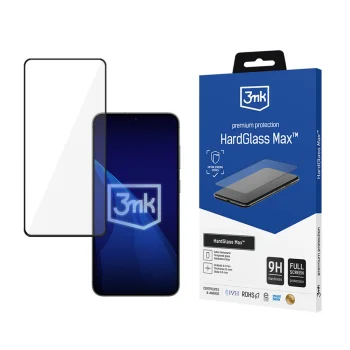 Apsauginis grūdintas stiklas 3mk HardGlass Max, skirtas Samsung Galaxy S24+, juodas