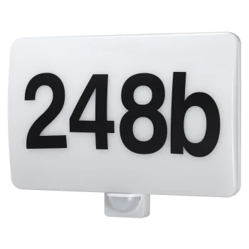 Maclean MCE466 W LED fasado šviestuvas su namo numeriu, 20W, IP65