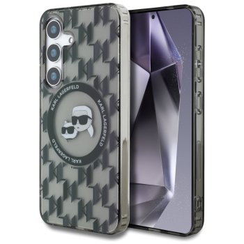Karl Lagerfeld Button Karl&Choupette Case for Samsung Galaxy S25, Black