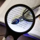 LED magnifying glass 3x/45x, black and white