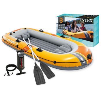 Pripučiama valtis INTEX Challenger 3 su siurbliu ir irklais, 66313
