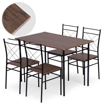 ModernHome VERONA 5 Piece Dining Table Set for Kitchen and Dining Room
