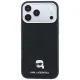 Karl Lagerfeld Grained Karl Head Metal MagSafe dėklas skirtas iPhone 18 Pro Max / 17 Pro Max, juodas