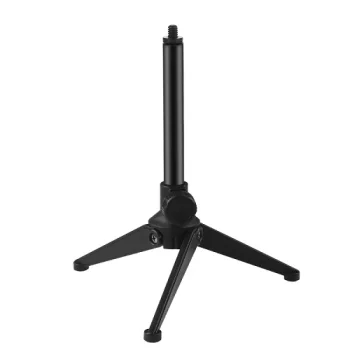 Stalinis trikojis stovas su 1/4" sriegiu, 16–21.4 cm, juodas