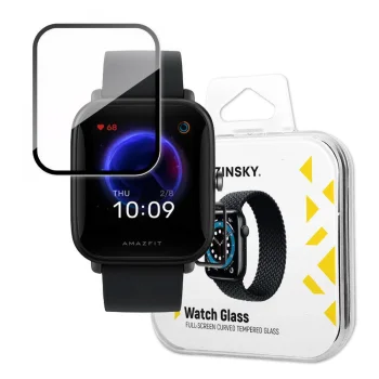 Hibridinis apsauginis stiklas Wozinsky Watch Glass skirtas Xiaomi Amazfit Bip U, juodas