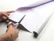 Self-Adhesive Dry Erase Whiteboard 200x45 cm with Blue Marker