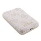 Išorinė baterija Guess 5000mAh 4G Leather Metal Logo MagSafe, rožinė