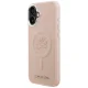 Karl Lagerfeld Initial & Metal Logo MagSafe dėklas telefonui iPhone 16 Plus, rožinis
