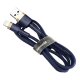 Baseus Cafule USB į Lightning laidas 1.5A 2m Auksinis+Mėlynas