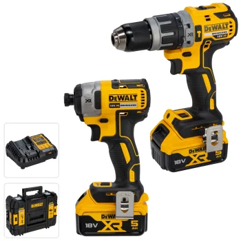 Akumuliatorinių įrankių rinkinys DeWalt DCK266P2T-QW (DCD796 + DCF887, 2x 5.0 Ah)