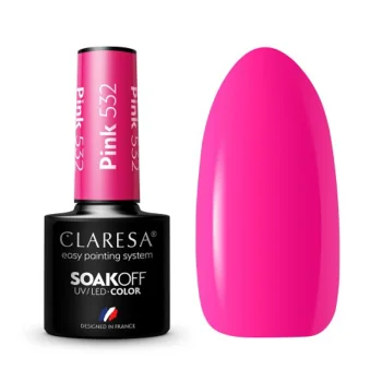 Claresa Pink 532 Gel Polish, 5 g