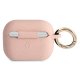 Guess GUAPSGGEP Silicone Glitter dėklas AirPods Pro, Rožinis