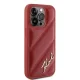 Karl Lagerfeld dėklas iPhone 15 Pro telefonui Diagonal Quilted Script, raudonas