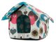 Collapsible Pet House Bed for Dogs and Cats Size L, Owl Pattern