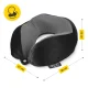 4FIZJO Memory Foam Neck Pillow for Travel Ergonomic U-Shaped Support, black