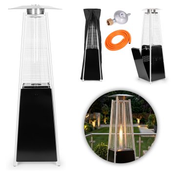 Dujinis terasos šildytuvas MultiGarden 147361, 11.5 kW, 180 cm su uždangalu
