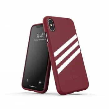 Adidas OR Molded PU Suede dėklas iPhone X / XS, bordo