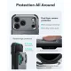 ESR Cyber Tough Kickstand MagSafe dėklas iPhone 18 Pro / 17 Pro su stovu, pilkas