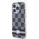 DKNY dėklas, skirtas iPhone 15 Pro, IML Checkered Mono MagSafe, juodas