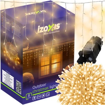 Lauko LED girlianda-varvekliai IZOXIS 23223, 500 LED, 22.5m, šilta balta