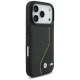 BMW dėklas iPhone 17 Pro telefonui M Carbon Line & Logo MagSafe, juodas / geltonas