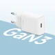 Cuktech HA716C 20W USB-C GaN sieninis įkroviklis baltas