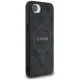 Guess PU Leather 4G Colored Ring MagSafe dėklas telefonui iPhone 16e, juodas