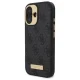 Guess iPhone 16 Plus dėklas 4G Logo Plate MagSafe, juodas