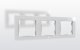 Trigubas jungiklio rėmelis Shelly Frame3White, balta