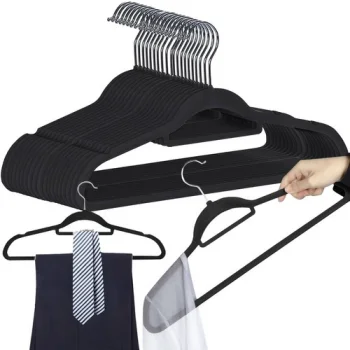 Clothes Hangers 20 pcs Black Ruhhy