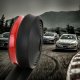 Universal Front Bumper Lip Spoiler 2.5 m, Black and Red