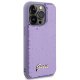 Guess dėklas iPhone 15 Pro telefonui Sequin Script Metal, violetinis