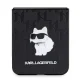 Karl Lagerfeld Saffiano Monogram Choupette Pin dėklas Samsung Galaxy Z Flip 5, juodas