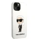 Karl Lagerfeld dėklas iPhone 14 Plus telefonui, Silicone Ikonik, baltas