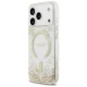 Guess Resin Bottom Glitter MagSafe dėklas telefonui iPhone 17 Pro, auksinis