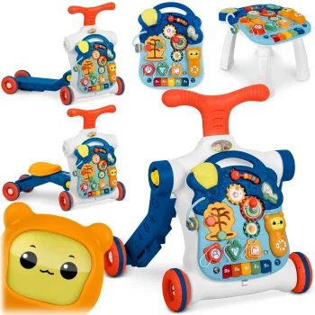 Ricokids 5-in-1 vaikiška vaikštynė ir lavinamasis stalas 781900, mėlyna