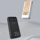 Išorinė baterija Dudao K6Pro+ 20000mAh su 4 integruotais laidais, juoda